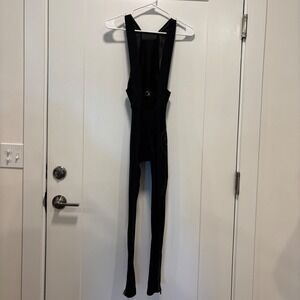 Castelli Mens Black Cycling Bib Tights Full Length Padded Mesh Straps Size L